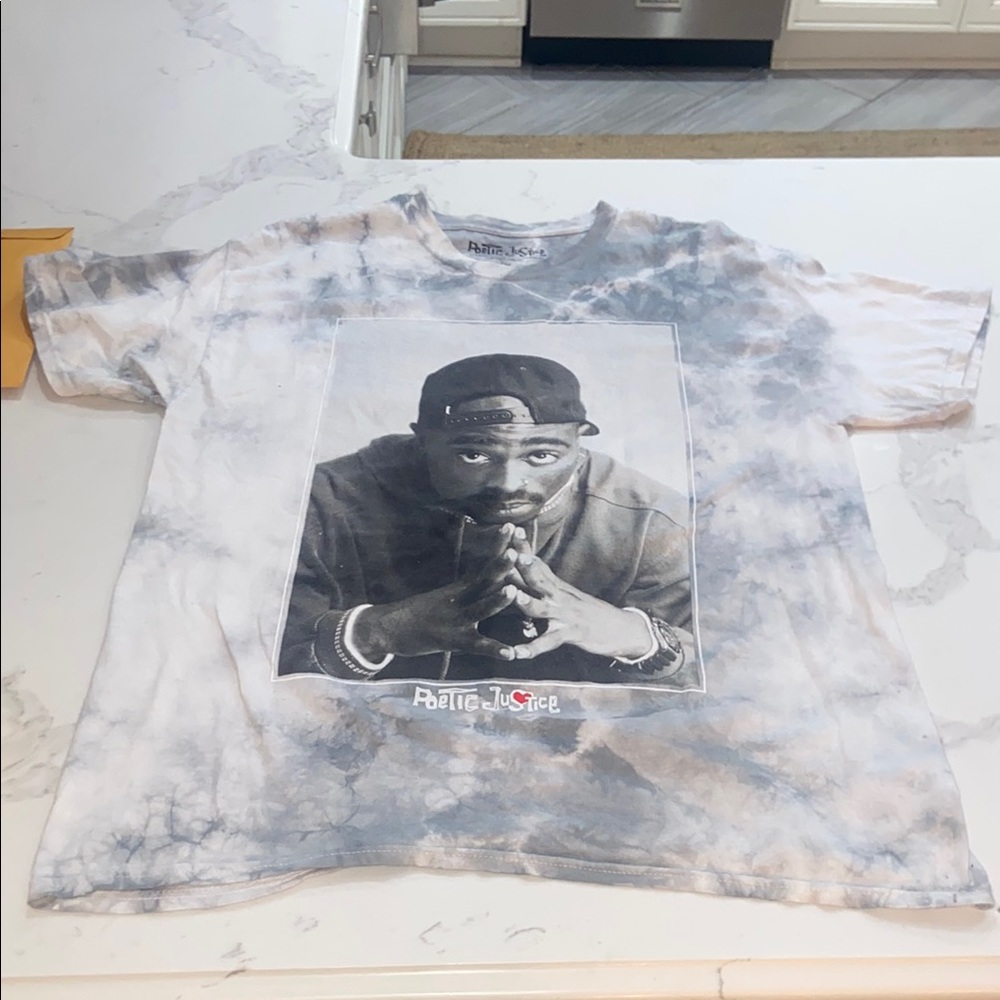 GET 4 $5  Forever 21 Poetic Justice Tupac Shakur Tie-Dye T-Shirt
